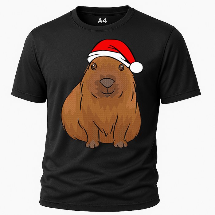 Capybara Lover Cute Christmas Capybara Cooling Performance Crew T-Shirt