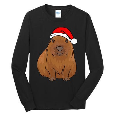 Capybara Lover Cute Christmas Capybara Tall Long Sleeve T-Shirt