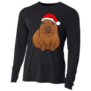 Capybara Lover Cute Christmas Capybara Cooling Performance Long Sleeve Crew