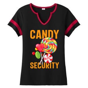 candy land costumes adult candy land candy security Ladies Halftime Notch Neck Tee