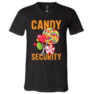 candy land costumes adult candy land candy security V-Neck T-Shirt