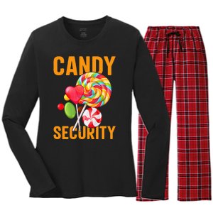 candy land costumes adult candy land candy security Women's Long Sleeve Flannel Pajama Set 