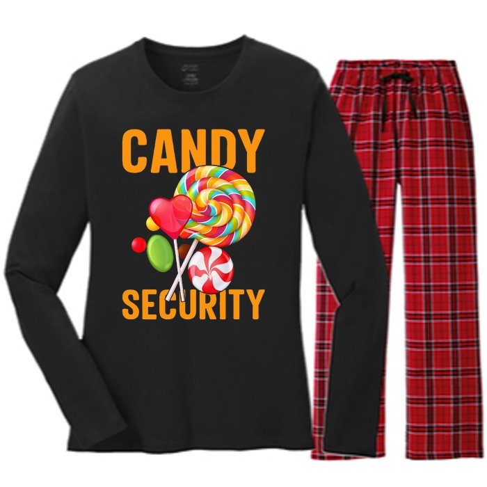 candy land costumes adult candy land candy security Women's Long Sleeve Flannel Pajama Set 