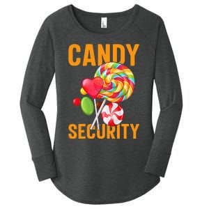 candy land costumes adult candy land candy security Women's Perfect Tri Tunic Long Sleeve Shirt