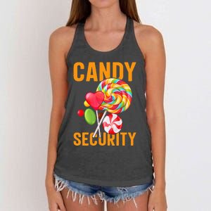 candy land costumes adult candy land candy security Women's Knotted Racerback Tank