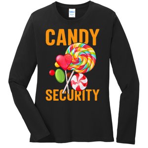 candy land costumes adult candy land candy security Ladies Long Sleeve Shirt