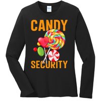 candy land costumes adult candy land candy security Ladies Long Sleeve Shirt