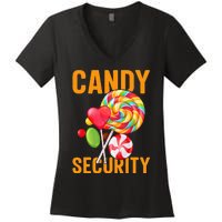 candy land costumes adult candy land candy security Women's V-Neck T-Shirt