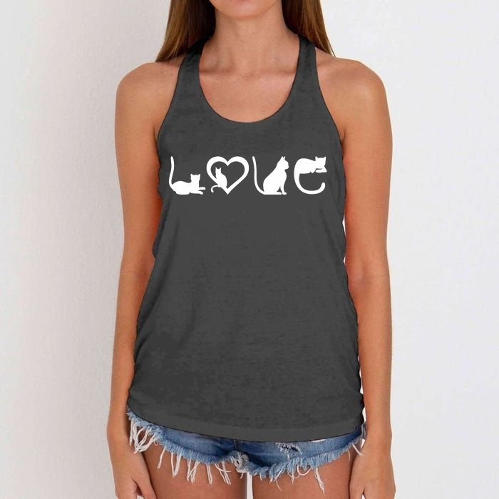 Cat Love Women's Knotted Racerback Tank