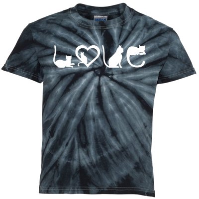 Cat Love Kids Tie-Dye T-Shirt