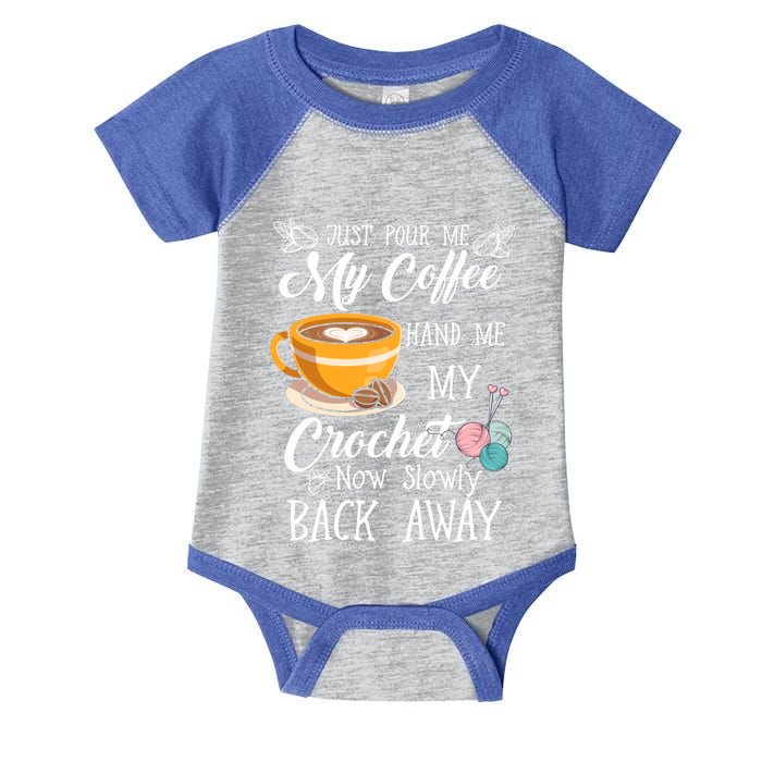 Coffee Lover Crochet Lady Crocheting Yarn Humor Meaningful Gift Infant Baby Jersey Bodysuit