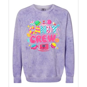 Candy Land Candy Crew Decorations Sweetie Candy Squad Party Colorblast Crewneck Sweatshirt