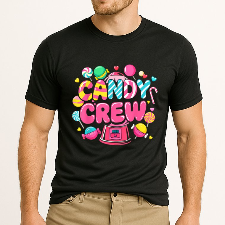 Candy Land Candy Crew Decorations Sweetie Candy Squad Party Cooling Performance Crew T-Shirt