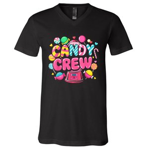 Candy Land Candy Crew Decorations Sweetie Candy Squad Party V-Neck T-Shirt