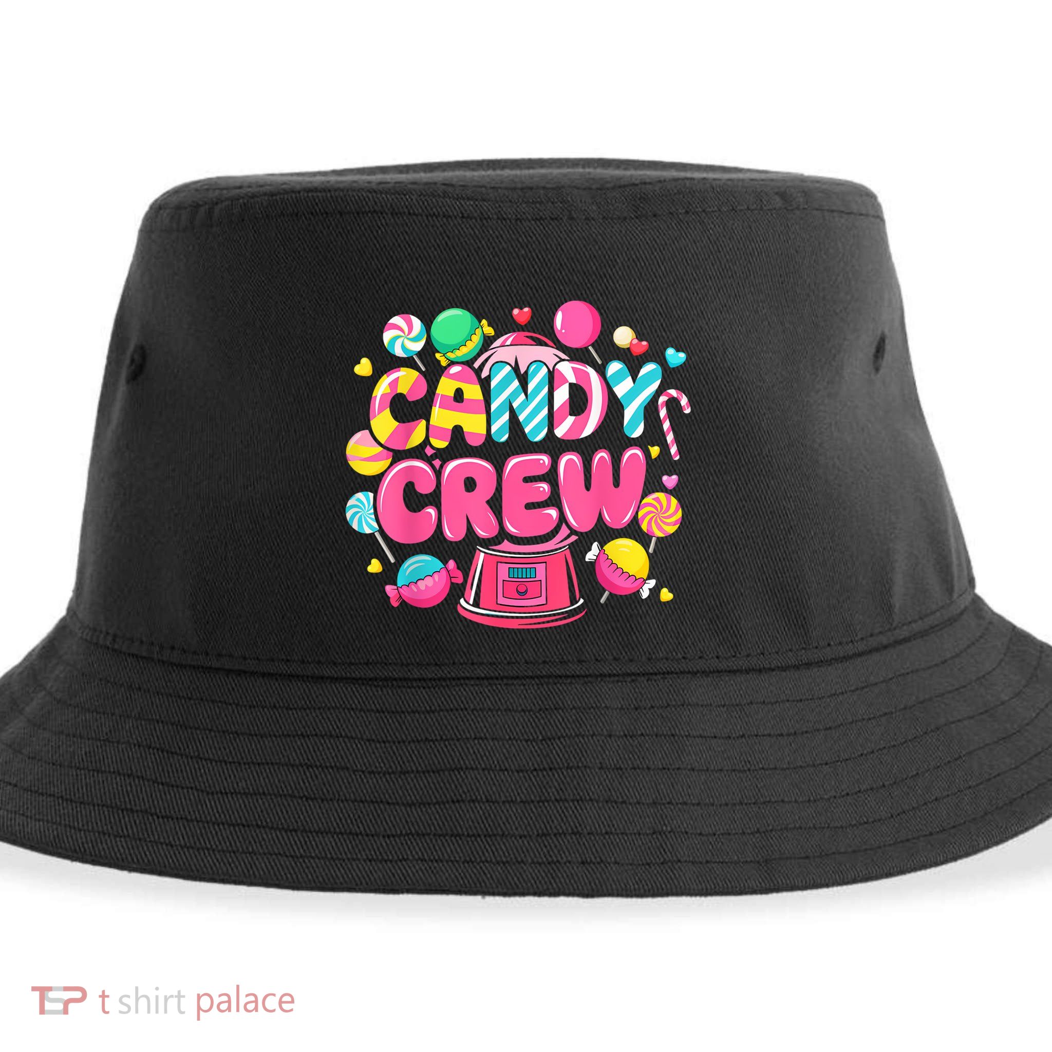 Candy Land Candy Crew Decorations Sweetie Candy Squad Party Sustainable Bucket Hat