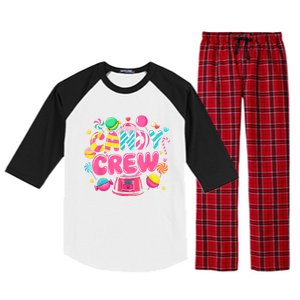 Candy Land Candy Crew Decorations Sweetie Candy Squad Party Raglan Sleeve Pajama Set