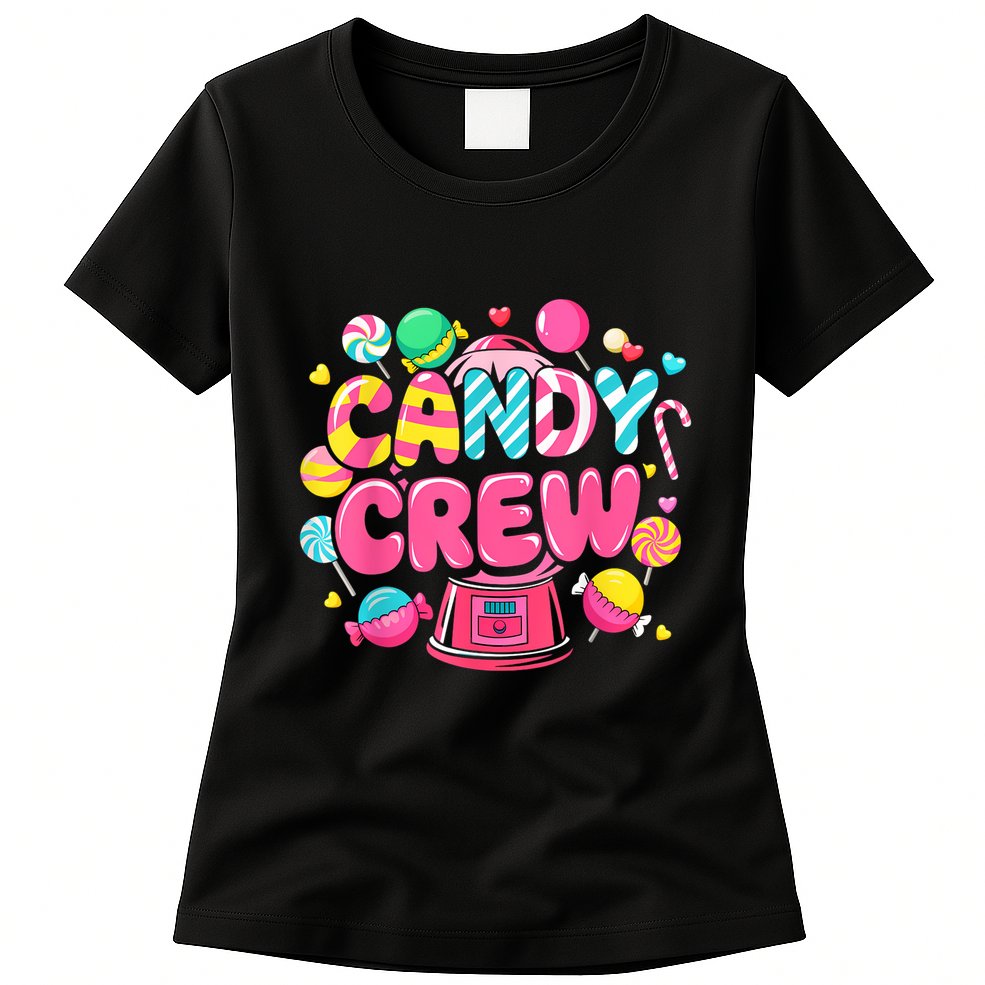 Candy Land Candy Crew Decorations Sweetie Candy Squad Party Womens T-Shirt