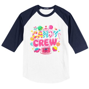 Candy Land Candy Crew Decorations Sweetie Candy Squad Party Baseball Sleeve Shirt