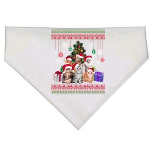 Cat Lover Christmas Funny Ugly Merry Cat Mom Dad Cool Gift USA-Made Doggie Bandana