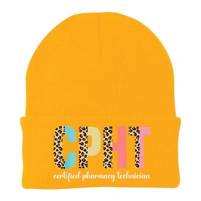 CPHT Leopard Certified Pharmacy Technician Knit Cap Winter Beanie