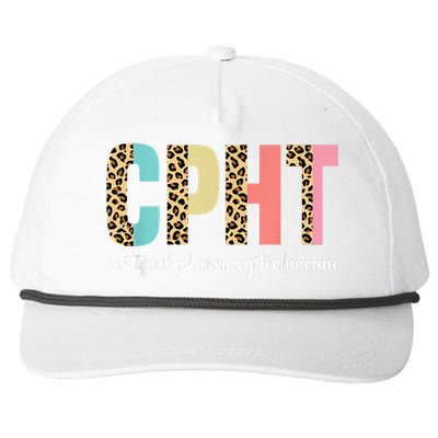 CPHT Leopard Certified Pharmacy Technician Snapback Five-Panel Rope Hat