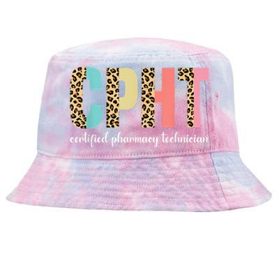 CPHT Leopard Certified Pharmacy Technician Tie-Dyed Bucket Hat