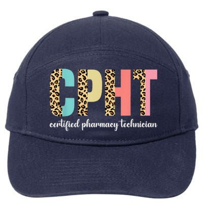 CPHT Leopard Certified Pharmacy Technician 7-Panel Snapback Hat