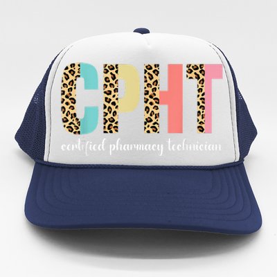 CPHT Leopard Certified Pharmacy Technician Trucker Hat