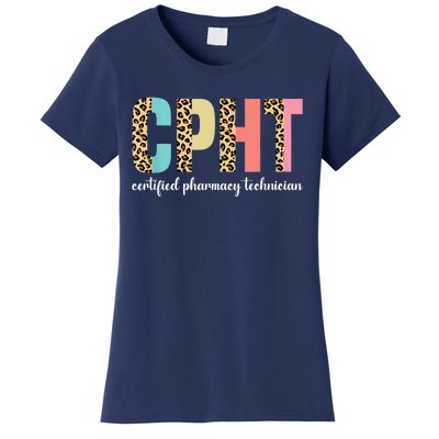 CPHT Leopard Certified Pharmacy Technician Women's T-Shirt