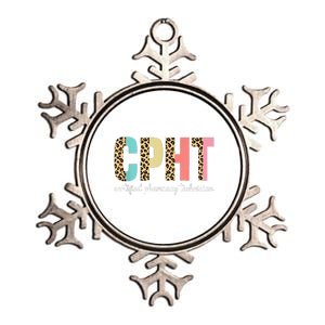 CPHT Leopard Certified Pharmacy Technician Metallic Star Ornament