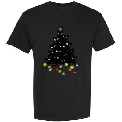 Cat Lovers Cute And Funny Holiday Tree Christmas Garment-Dyed Heavyweight T-Shirt