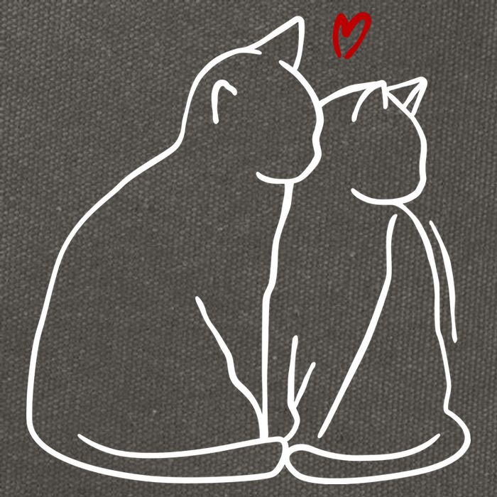 Cat Lover Cute Valentine Cotton Canvas Backpack