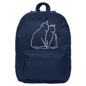 Cat Lover Cute Valentine 16 in Basic Backpack