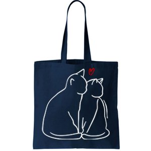 Cat Lover Cute Valentine Tote Bag