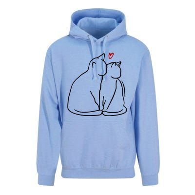 Cat Lover Cute Valentine Unisex Surf Hoodie