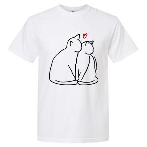 Cat Lover Cute Valentine Garment-Dyed Heavyweight T-Shirt