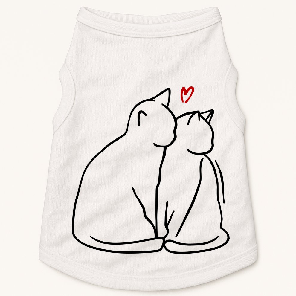 Cat Lover Cute Valentine Doggie Tank
