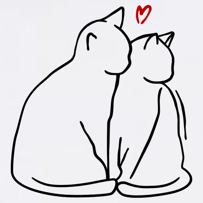 Cat Lover Cute Valentine USA-Made Doggie Bandana