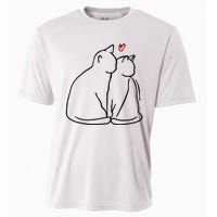 Cat Lover Cute Valentine Cooling Performance Crew T-Shirt