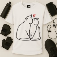 Cat Lover Cute Valentine Cooling Performance Crew T-Shirt
