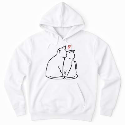 Cat Lover Cute Valentine Hoodie