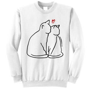 Cat Lover Cute Valentine Sweatshirt