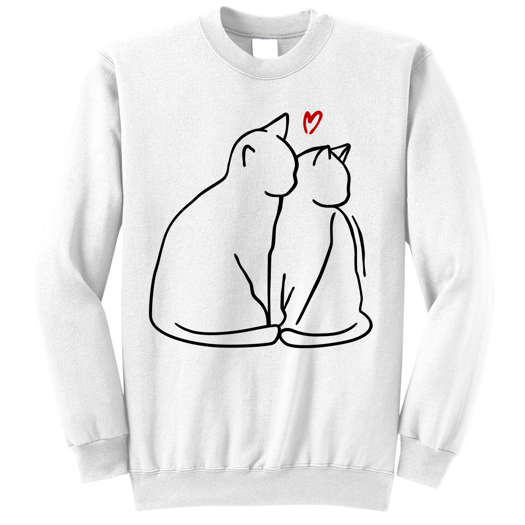 Cat Lover Cute Valentine Sweatshirt