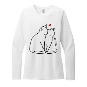 Cat Lover Cute Valentine Womens CVC Long Sleeve Shirt