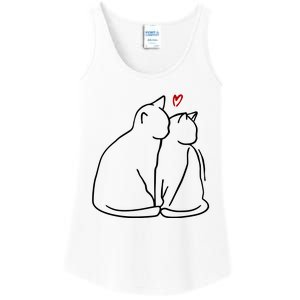 Cat Lover Cute Valentine Ladies Essential Tank