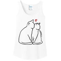 Cat Lover Cute Valentine Ladies Essential Tank