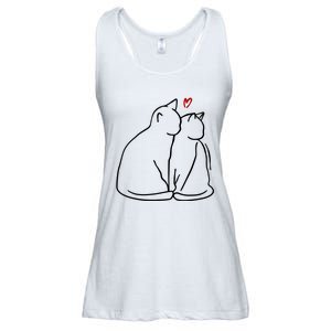 Cat Lover Cute Valentine Ladies Essential Flowy Tank