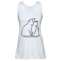 Cat Lover Cute Valentine Ladies Essential Flowy Tank