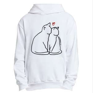 Cat Lover Cute Valentine Urban Pullover Hoodie