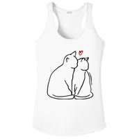 Cat Lover Cute Valentine Ladies PosiCharge Competitor Racerback Tank